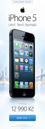 Reklama: iPhone 5 od 12 990 Kč